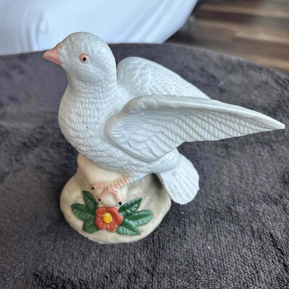 Vintage Royal Crown Porcelain Bisque Dove Figurine